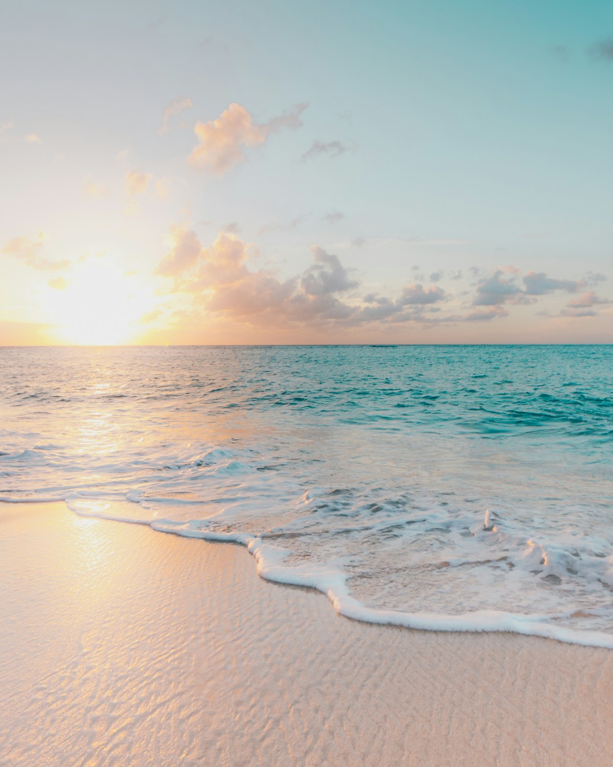Coastal sunset photo before it is split for Instagram